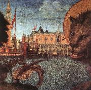 CARPACCIO, Vittore The Lion of St Mark (detail) Sweden oil painting artist